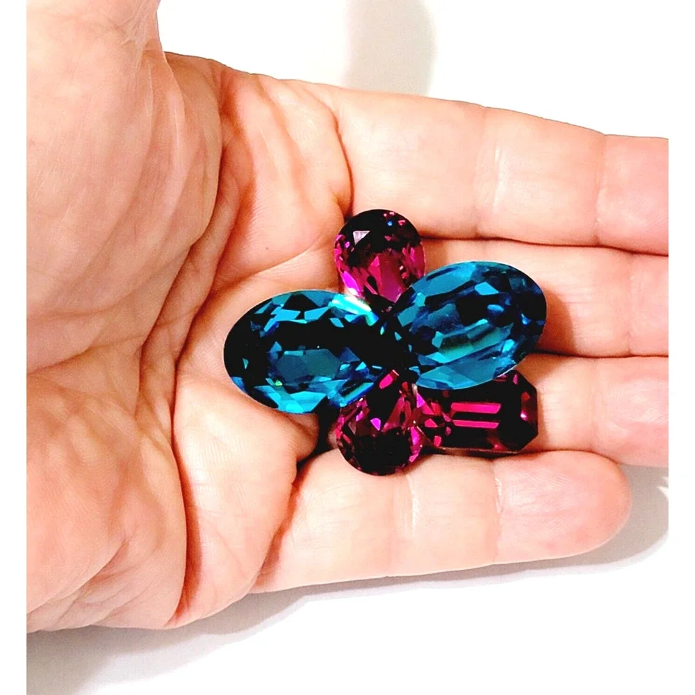 Vintage Glass Brooch Pin 2